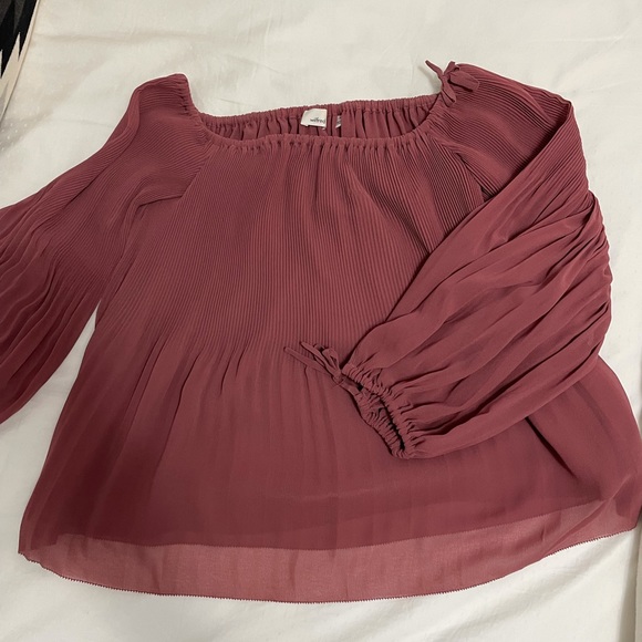 Aritzia Wilfred Talence Blouse (mauve). - Picture 2 of 2